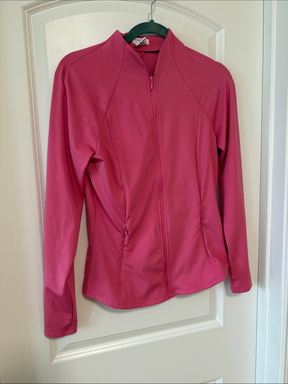 Sigrid Olsen Raspberry Pink Full-Zip Lightweight Jacket